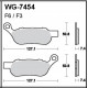 Disc brake pads Rear WRP WG-7454