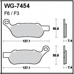 Disc brake pads Rear WRP WG-7454