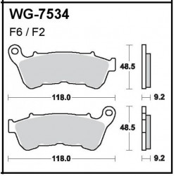 Disc brake pads Front WRP WG-7534-F2