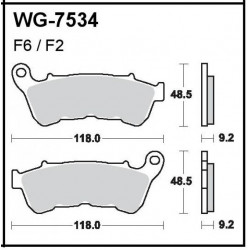 Disc brake pads Front WRP WG-7534
