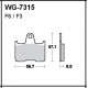 Disc brake pads Rear WRP WG-7315