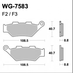 Disc brake pads Front WRP WG-7583-F2