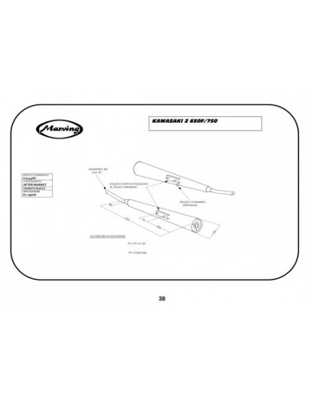 Exhaust Marving - Kawasaki Z650 F 1980