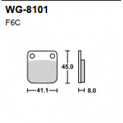 Disc brake pads Front WRP WG-8101