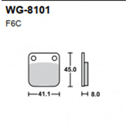 Plaquettes de frein Avant WRP WG-8101