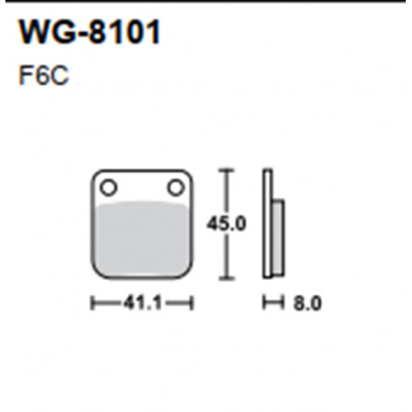 Disc brake pads Front WRP WG-8101