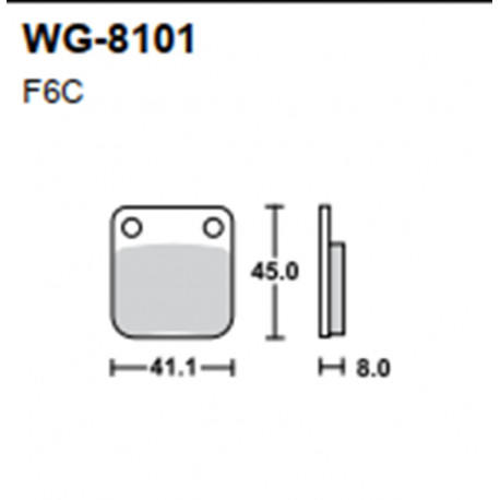 Scheibenbremsbeläge Vorne WRP WG-8101