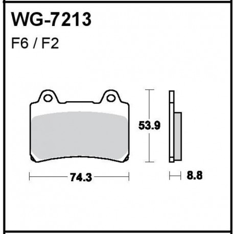 Disc brake pads Front WRP WG-7213