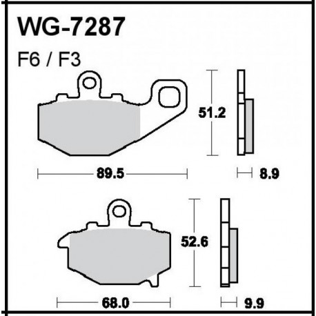 Plaquettes de frein Arrière WRP WG-7287