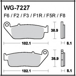 Disc brake pads WRP WG-7227