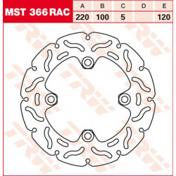 Brake disc Rear TRW MST366RAC
