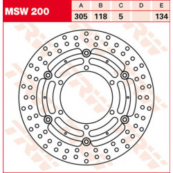 Brake disc Front floating TRW MSW200