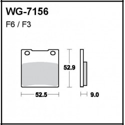 Plaquettes de frein WRP WG-7156