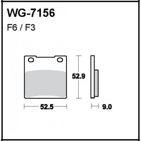 Plaquettes de frein WRP WG-7156