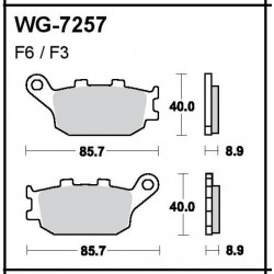 Disc brake pads Rear WRP WG-7257-F3