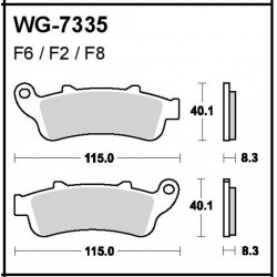 Disc brake pads Front WRP WG-7388