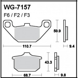 Disc brake pads WRP WG-7157
