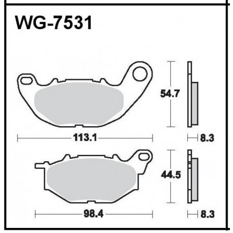 Disc brake pads Front WRP WG-7531