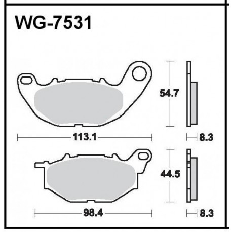 Scheibenbremsbeläge Vorne WRP WG-7531