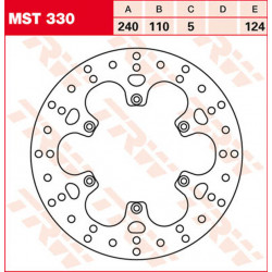 Brake disc Rear TRW MST330