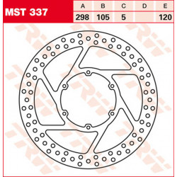 Brake disc Front TRW MST337