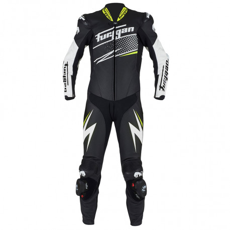 Furygan Full ride motorbike suit yellow, black and white