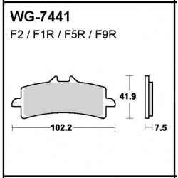 Disc brake pads Front WRP WG-7441