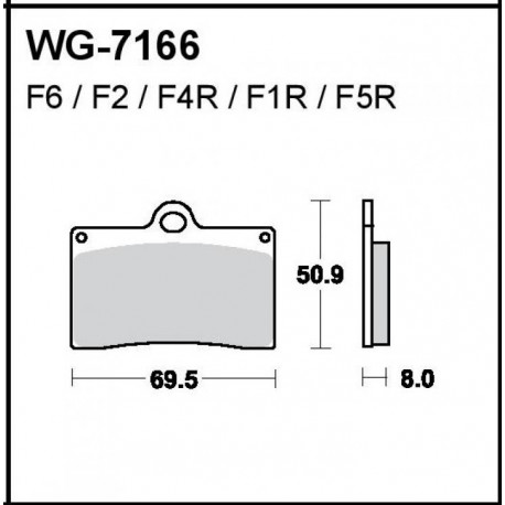 Disc brake pads Front WRP WG-7166