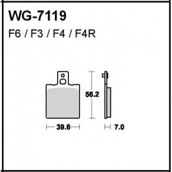 Disc brake pads WRP WG-7119