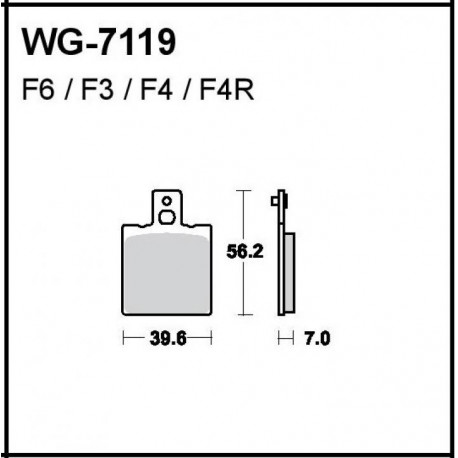 Plaquettes de frein WRP WG-7119