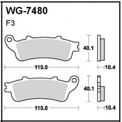 Disc brake pads Rear WRP WG-7480-F3