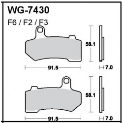 Disc brake pads WRP WG-7430