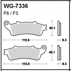 Disc brake pads Rear WRP WG-7336
