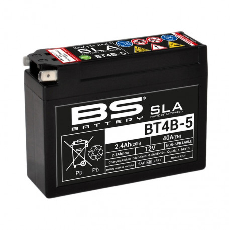 BS BATTERY Battery BBT4B-5 maintenance free factory activated