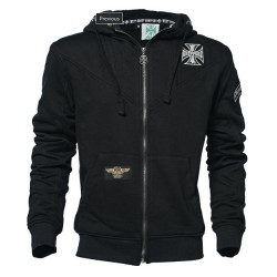 Hoodie West Coast Choppers OG Classic Panel Zip Black