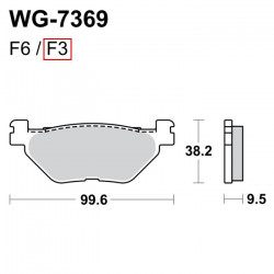 Disc brake pads Rear WRP WG-7369