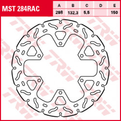 Brake disc Rear TRW MST284RAC