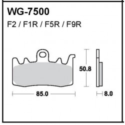 Disc brake pads WRP WG-7500