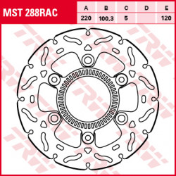 Brake disc Rear TRW MST288RAC