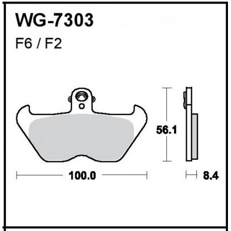 Disc brake pads Front WRP WG-7303