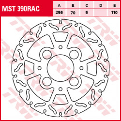 Brake disc Rear TRW MST390RAC