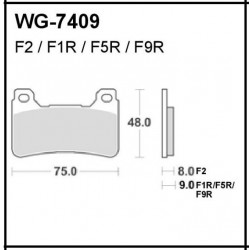 Disc brake pads Front WRP WG-7409