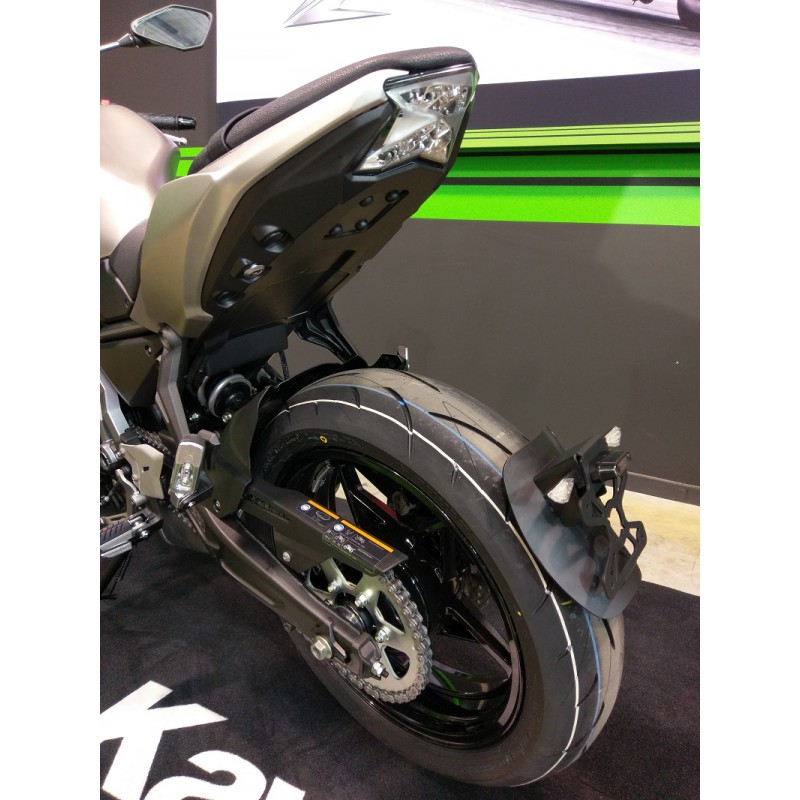 400 Z900 Z650 Plaque Support Moto Titulaire de la Plaque Couleur : Noir IOUVS Moto Plaque dimmatriculation Cadre avec la lumière Fit for Kawasaki NINJA250