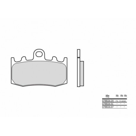 Plaquettes de frein Avant BREMBO 07BB26