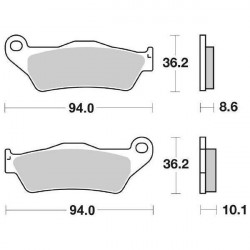 Disc brake pads Rear WRP WG-7342-F3