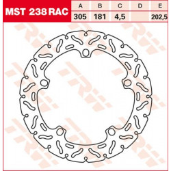 Brake disc Rear TRW MST238RAC