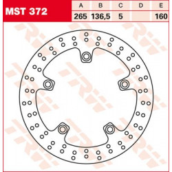 Brake disc Rear TRW MST372