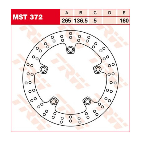 Brake disc Rear TRW MST372