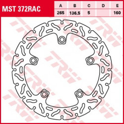 Brake disc Rear TRW MST372RAC