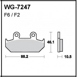 Disc brake pads WRP WG-7247